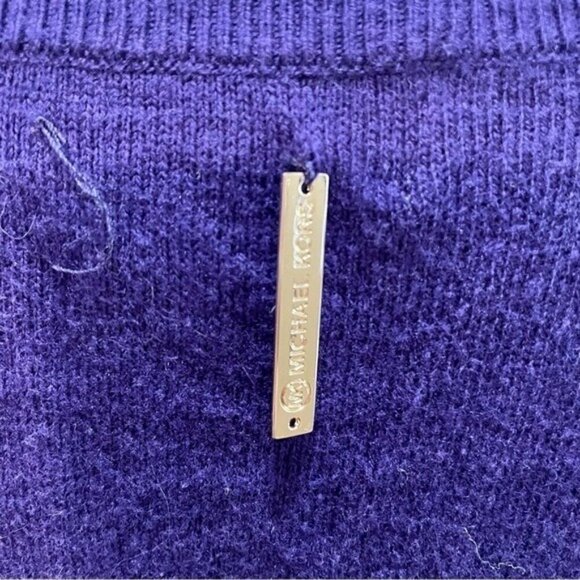 MICHAEL Michael Kors Purple Eyelet Sweater Large - Picture 4 of 8
